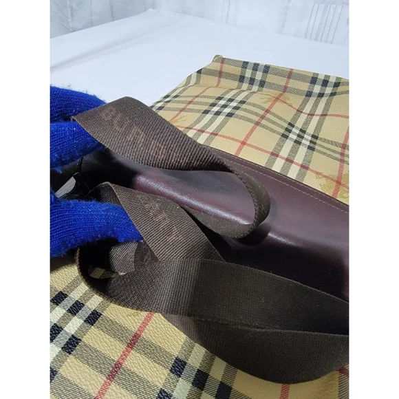 Burberry Haymarket Check Flap Crossbody Bag - Picture 12 of 14